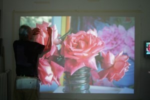 Joseph drawing in a new painting
