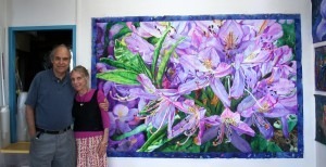 Joseph & Lannis Raffael in front of "Summer's Dream of Spring"