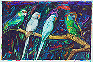 The Innocence of Birds - watercolor on paper painting by Joseph Raffael