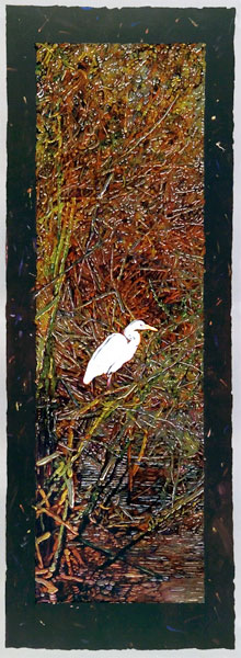 Sanctuary<br />
                screen print/lithograph on aluminum <br />
                12 x 33 in. - 30 x 82,5 cm<br />
                2004<br />