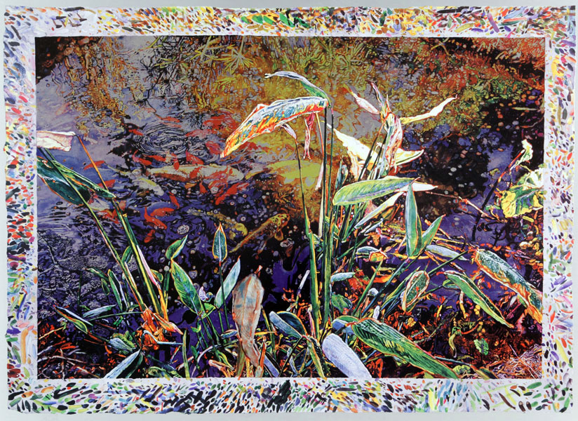 Spring Pond <br />
                screen print/lithograph on aluminum<br />
                33 x 23 in. - 82,5 x 57,5 cm<br />
                2003<br />