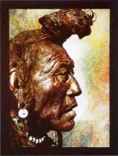 Blackfoot, oil on canvas,
80 x 61 in. 1970 by Joseph Raffael