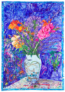 Muriel's Vase: Summer - watercolor on paper painting by Joseph Raffael