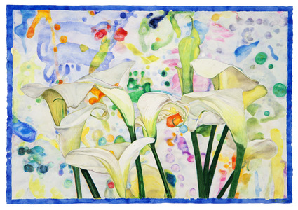 Spring Song - watercolor on paper painting by Joseph Raffael