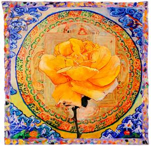 Mandala - watercolor on paper painting by Joseph Raffael